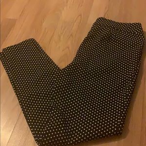 Soho Black Polka Dot Dress Pants - Large